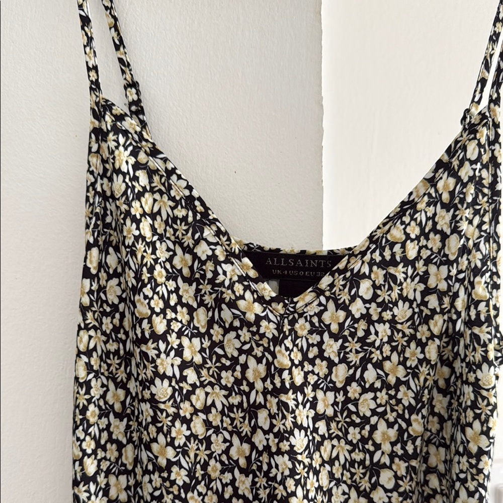 All Saints Floral slip dress